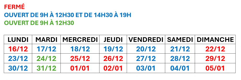 Horaire Comptoir des Pommes 